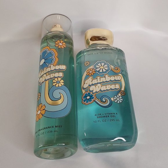 BATH & BODY WORKS 'RAINBOW WAVES' 2-PIECE BODY MIST, WASH SET 'DISCO EDITION' - Picture 11 of 14